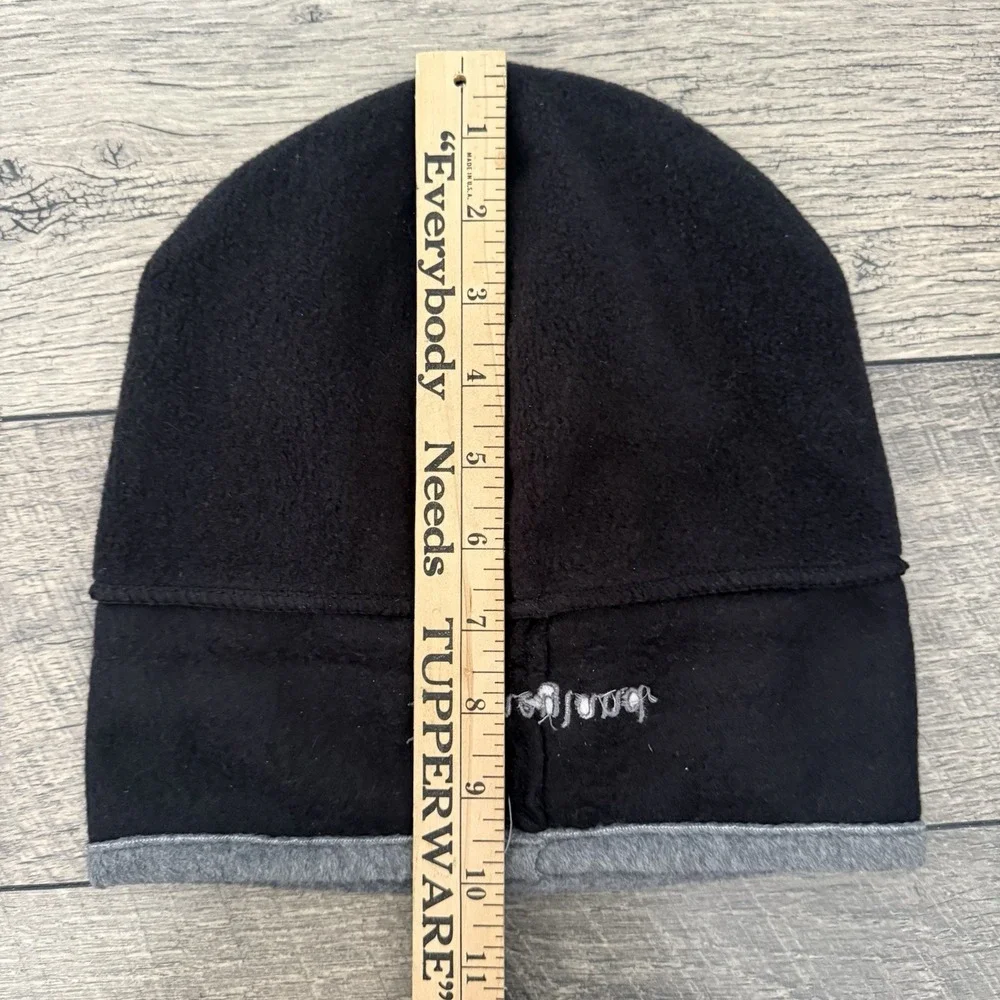Vintage Disneyland‎ Resort Mickey Mouse Beanie Cap Black Polar Fleece Adult OSFM